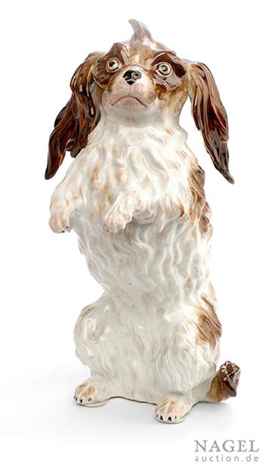 Wachtelhund - Männchen machend by Johann Joachim Kändler