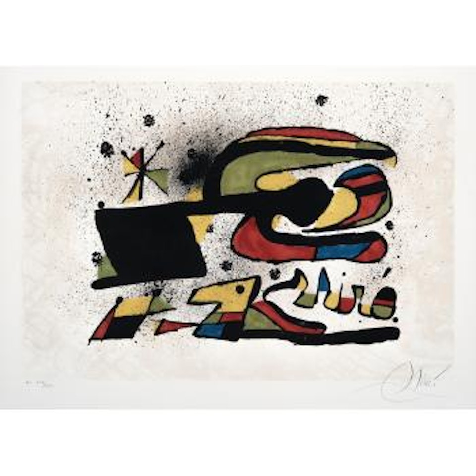 Gos i Ocell, aus der Mappe, de la serie Gaudí by Joan Miró