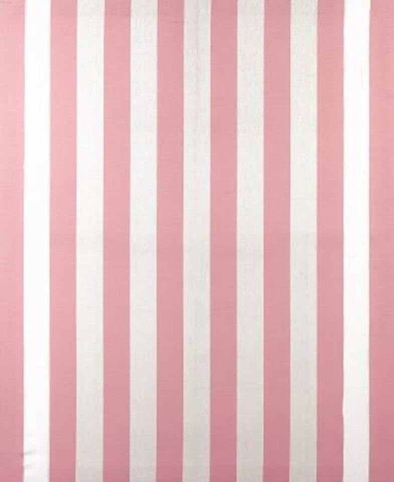 Peinture acrylique blanche sur tissu rayé blanc et rose pâle by Daniel Buren