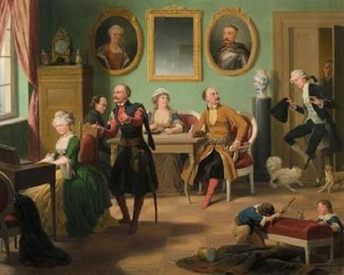 Im Salon des Senators Francisek Sibiecki by Janvier Suchodolski