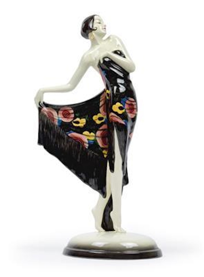 A 'Spanish Shawl' figurine by Josef Lorenzl