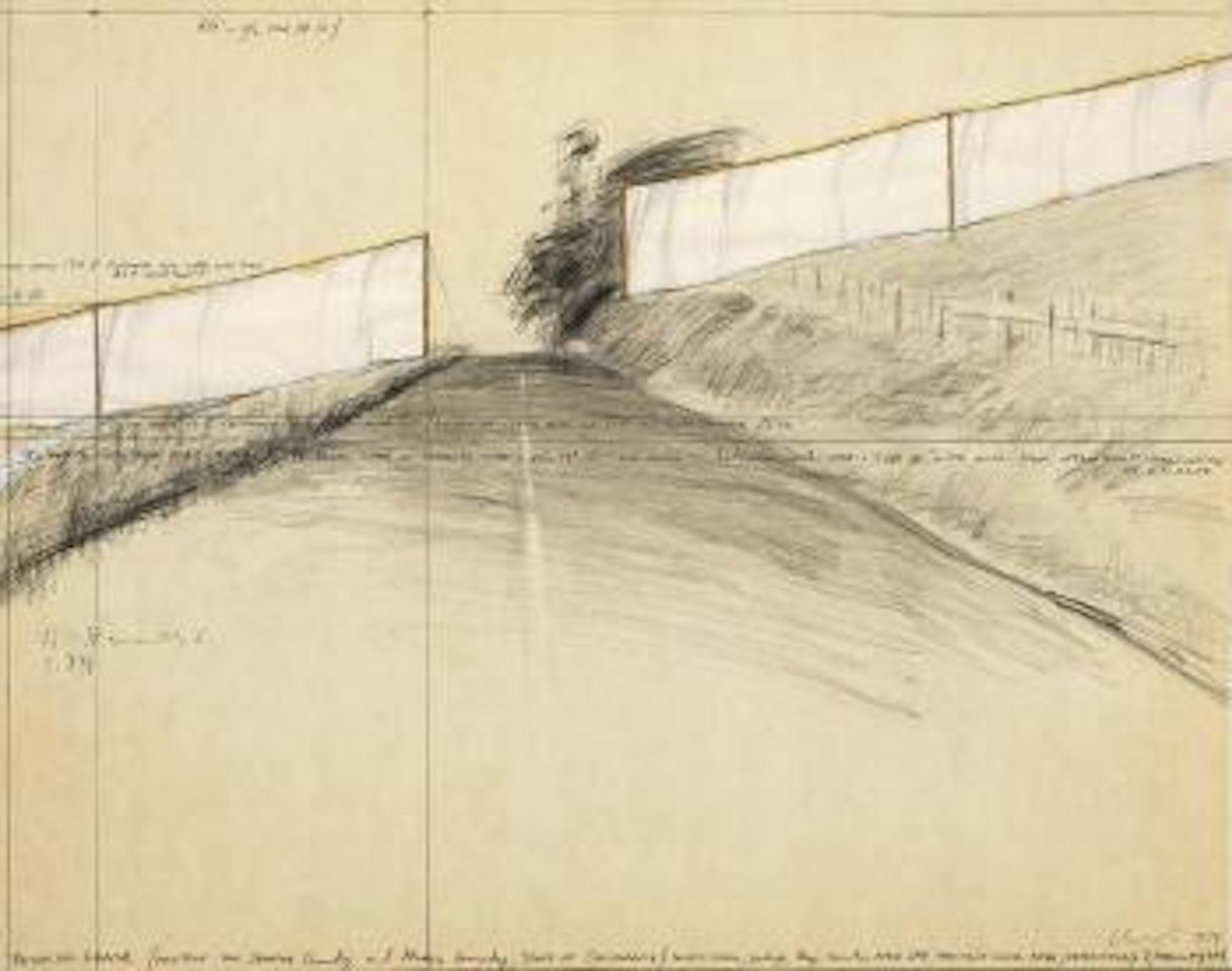 Running fence by Christo