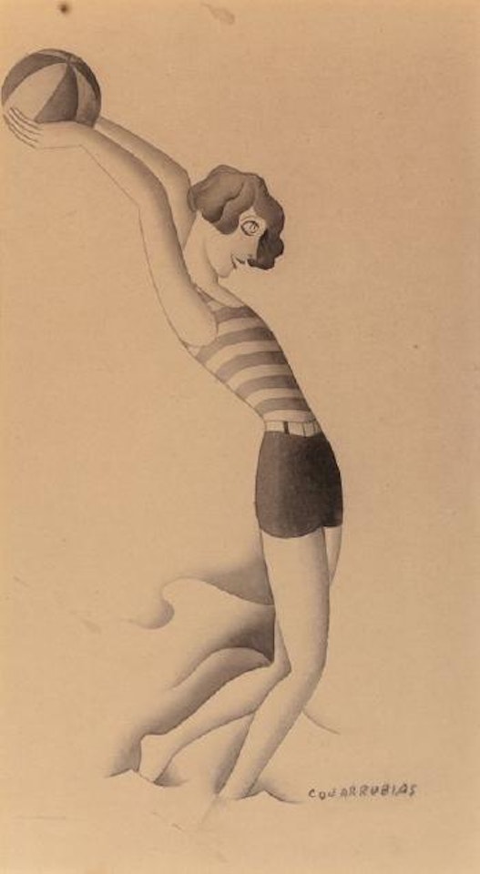 Beach Ball, Vanity Fair interior illustration, September 1925 by Miguel Covarrubias