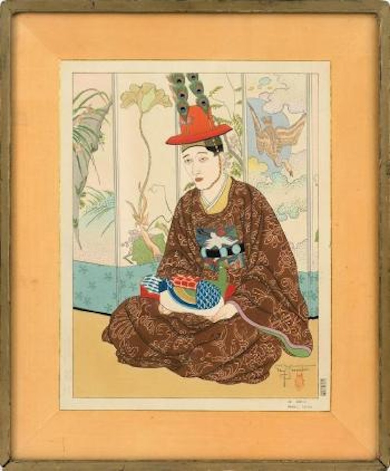 Le Marie, Seoul, Coree (The Bridegroom) by Paul Jacoulet