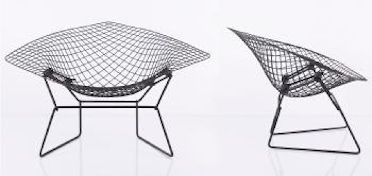 Two 'Diamond' ' chairs by Harry Bertoia