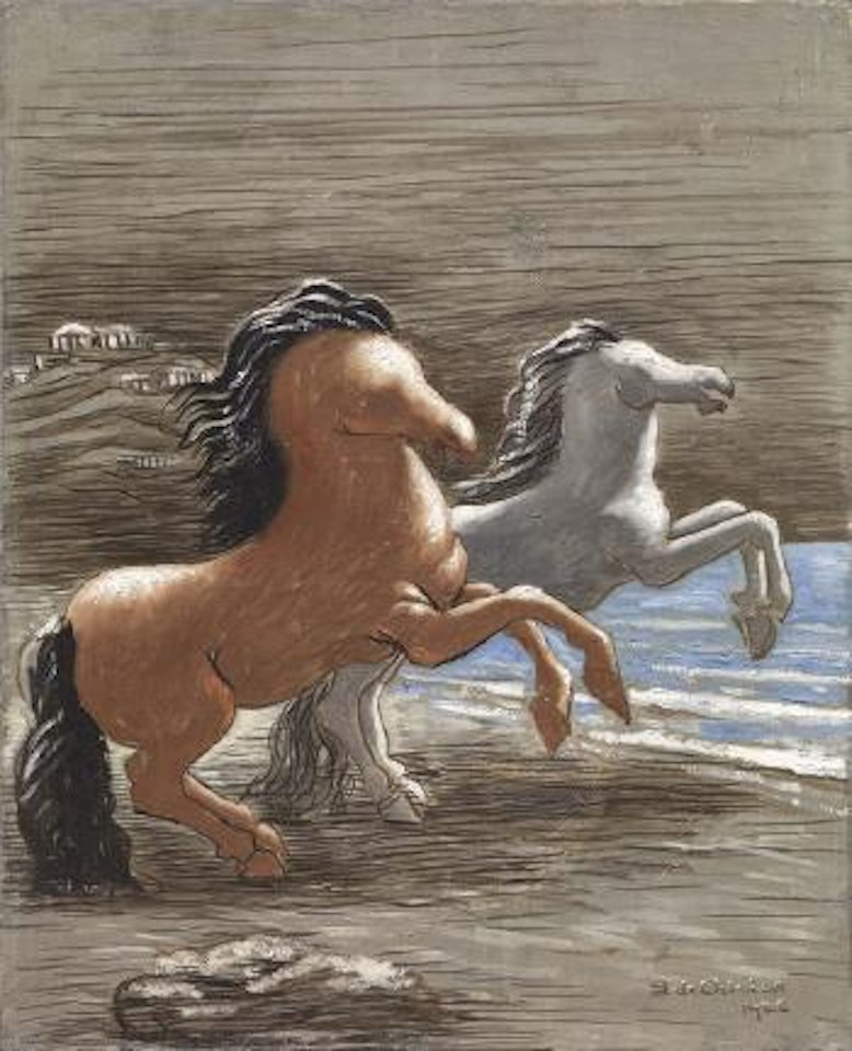 Chevaux au bord de la mer by Giorgio de Chirico