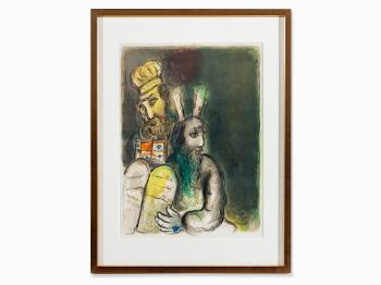 Moses with Aaron in Priest's Cassock by Marc Chagall