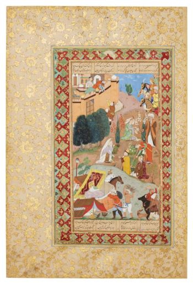 The meeting of Zal with Rudaba by Anonymous