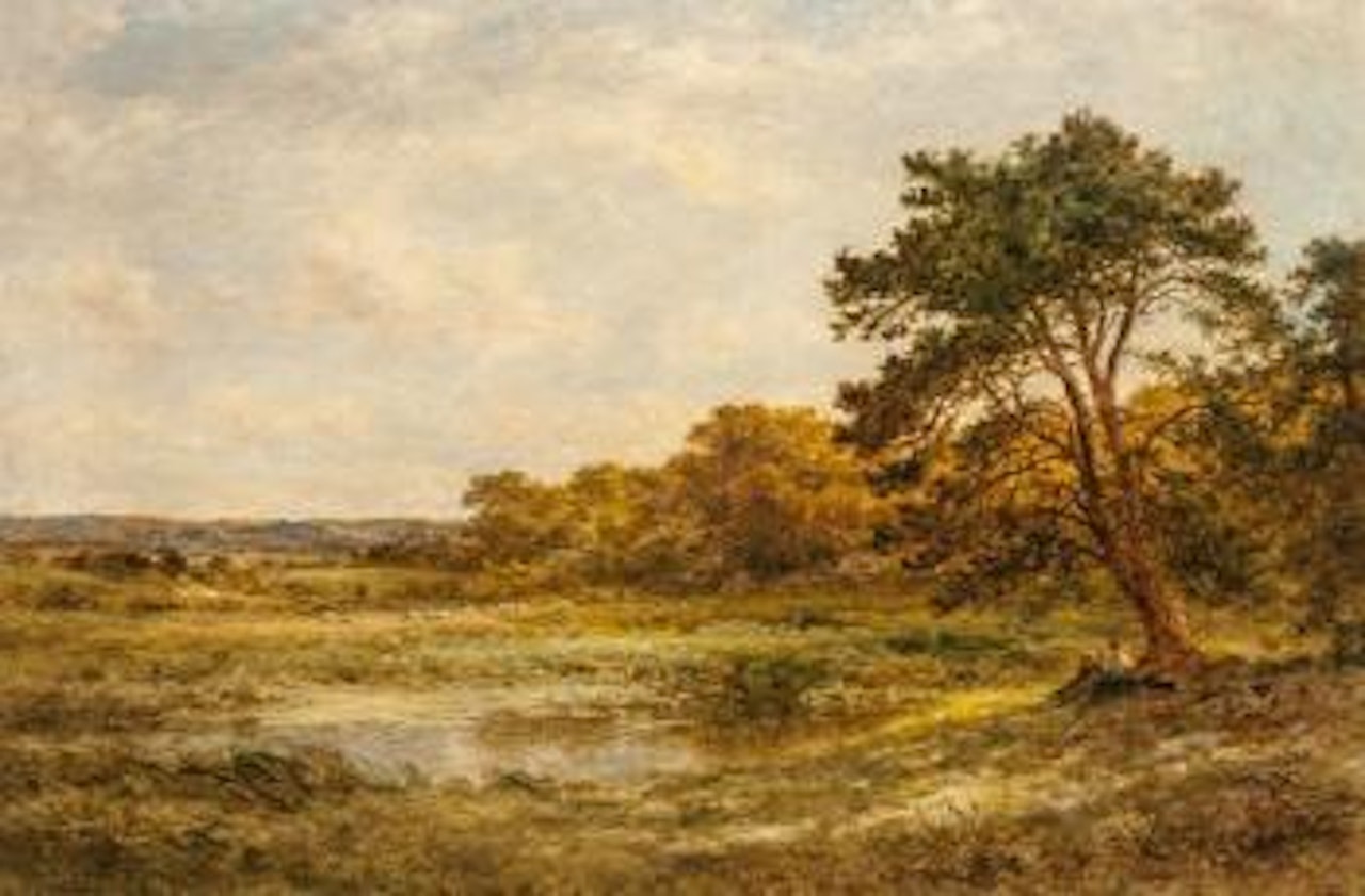 A reedy pool by Benjamin Williams Leader