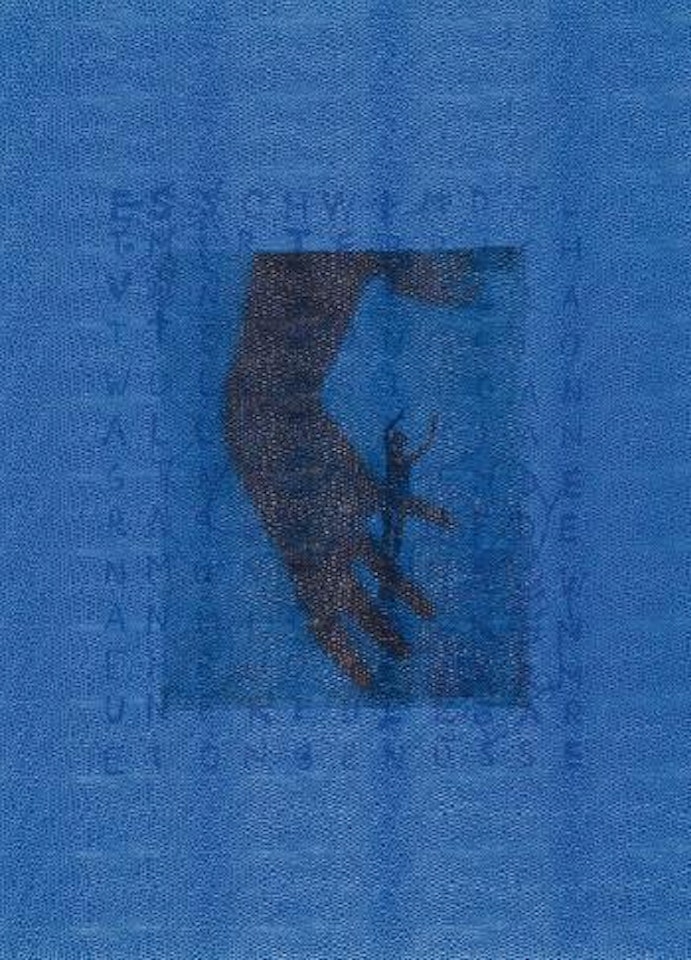 Figur mit Hand (Es schwindelt…) by Sigmar Polke