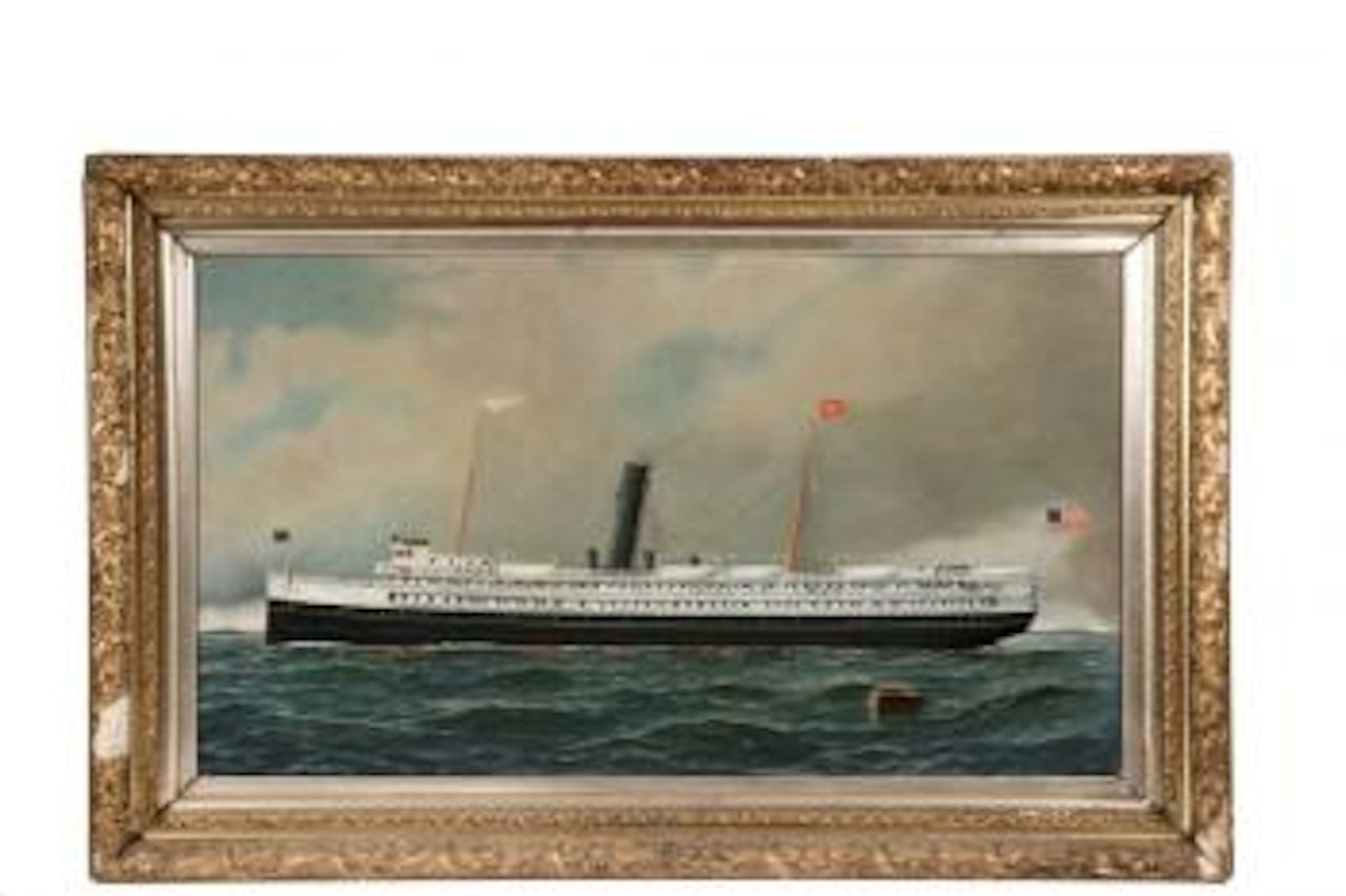 Passenger coastal steamer Horation Hull of the Maine Steam Ship Co. by Antonio Jacobsen