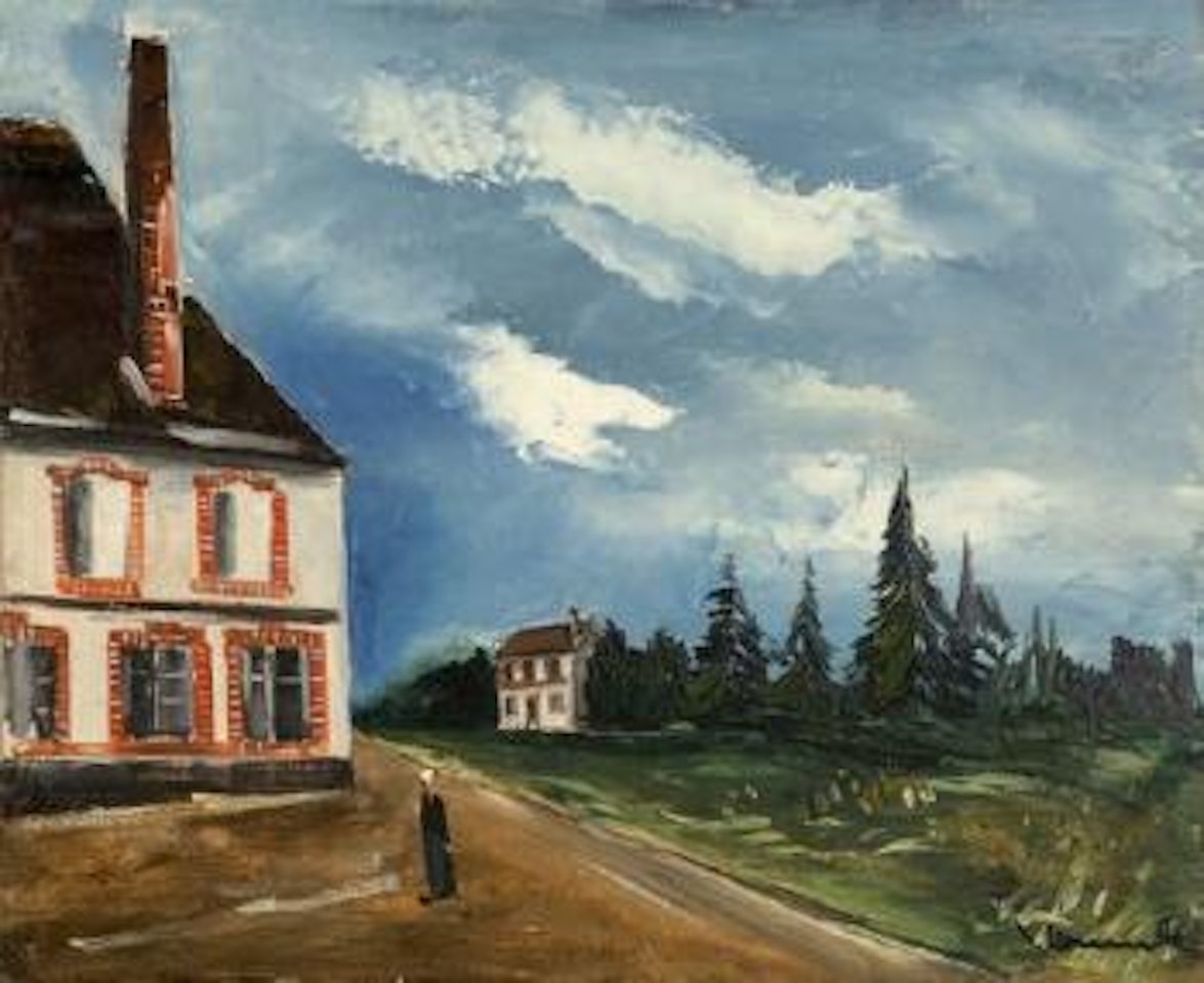 L'entrée du village by Maurice de Vlaminck