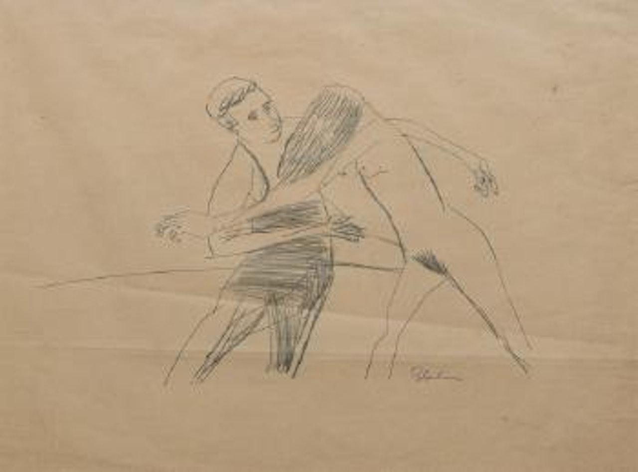 Couple Dancing by Charles Blackman