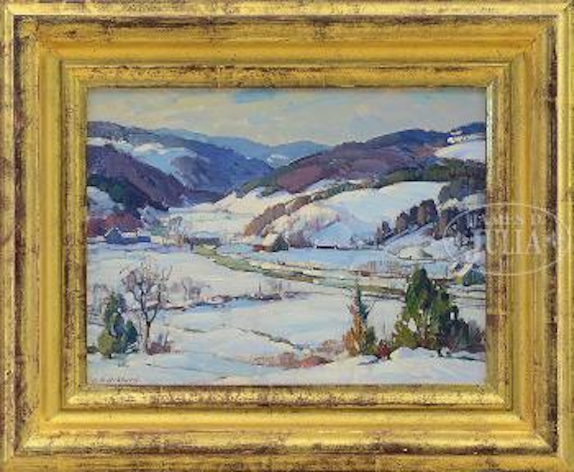 River valley in winter, Vermont by Aldro Thompson Hibbard