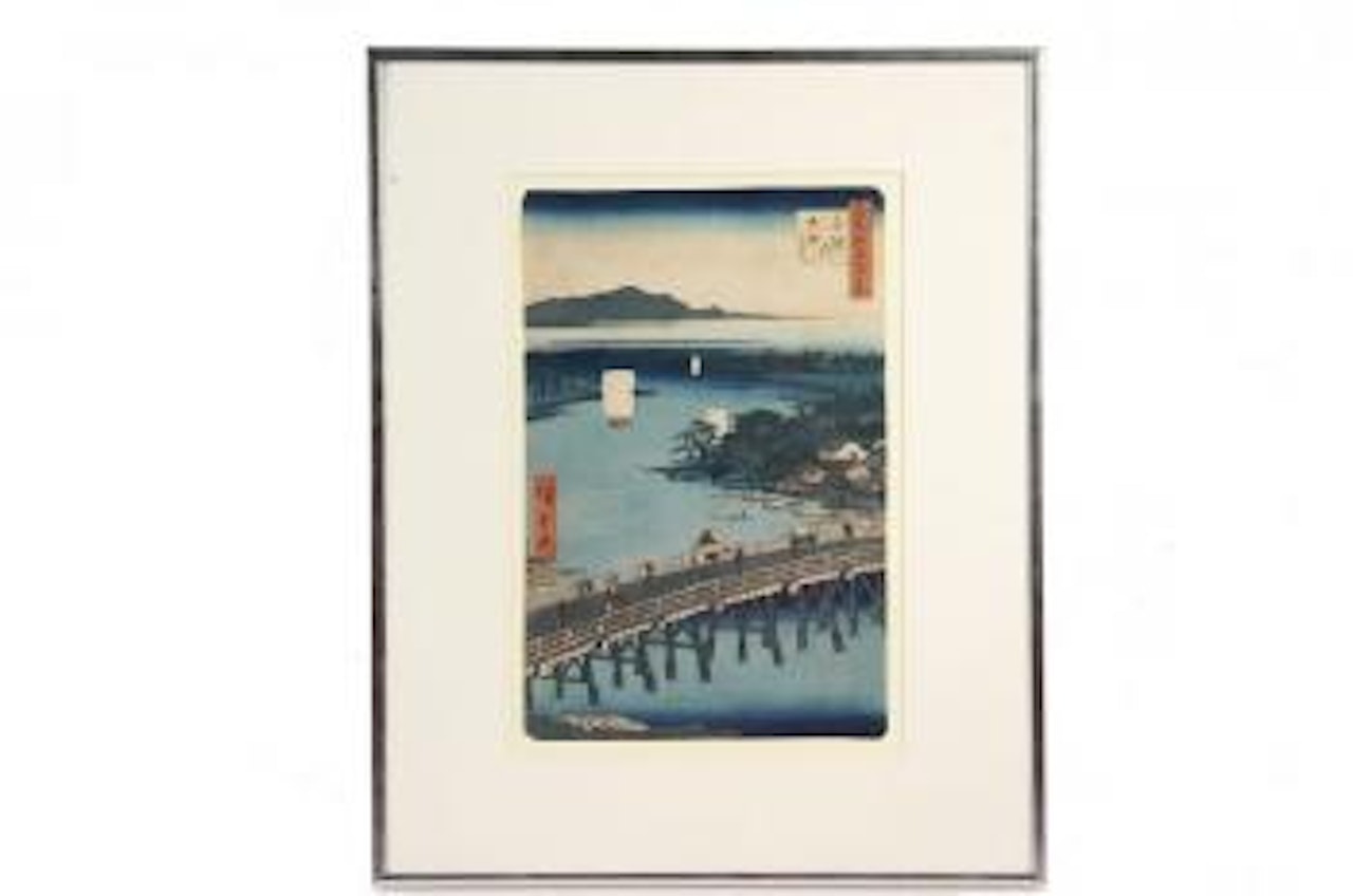 Senju Great Bridge (Senju no oubashi) by Utagawa Hiroshige