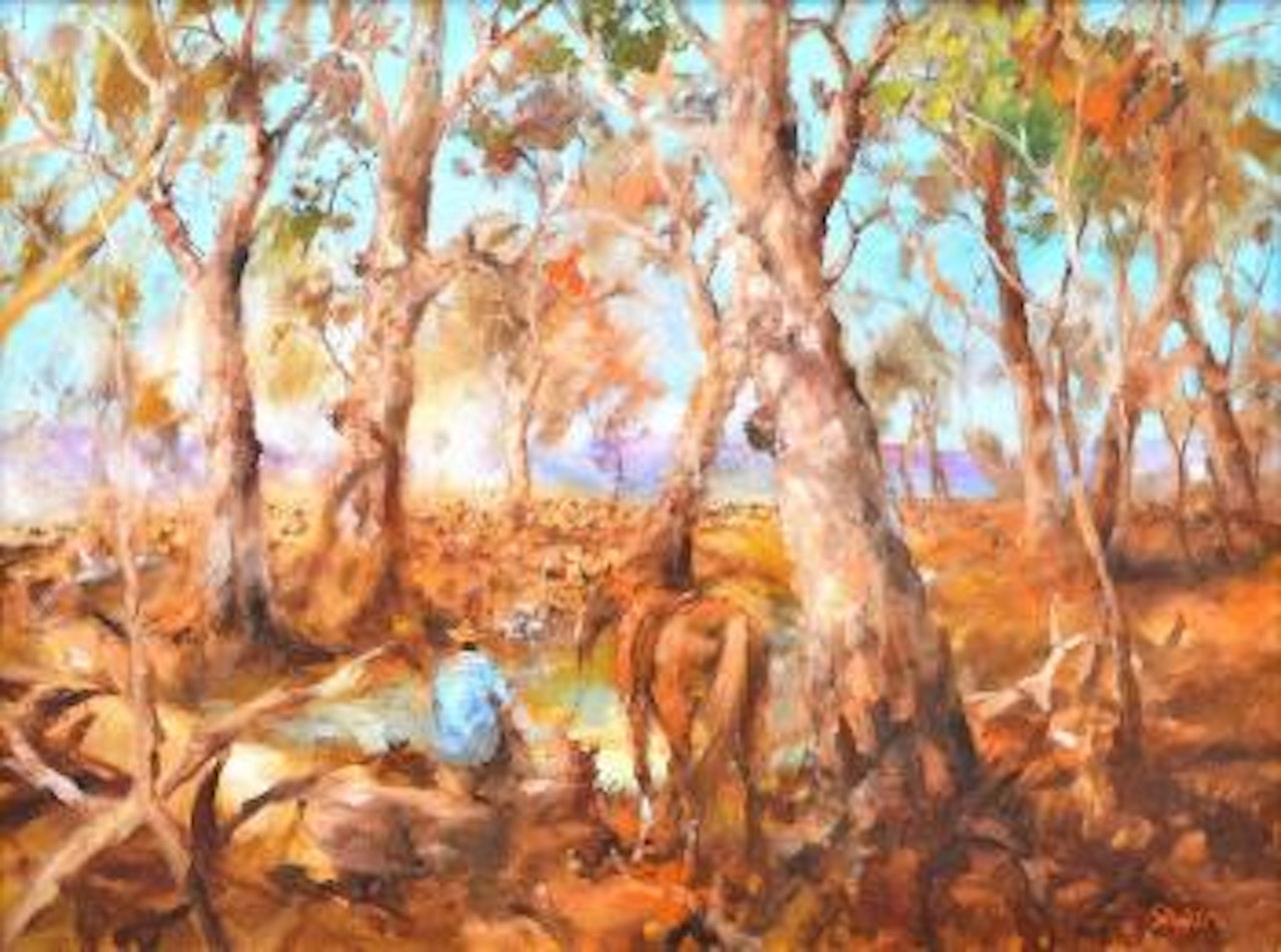 Cattle muster by Hugh Sawrey