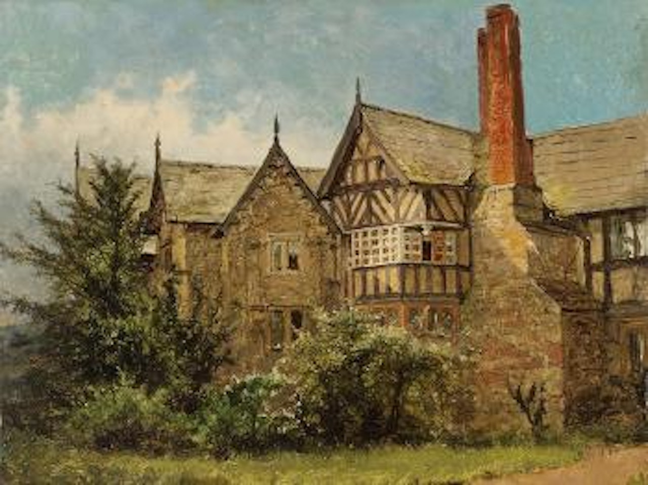 Old Cottage by Benjamin Williams Leader