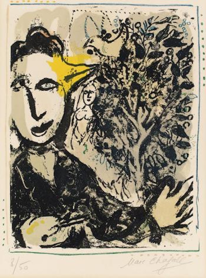 Der Maler-Vogel by Marc Chagall