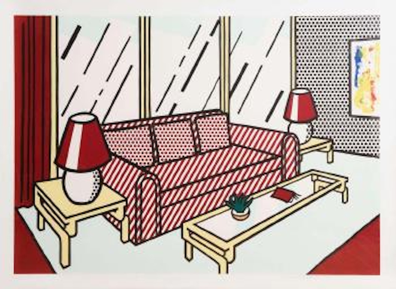 Red Lamps (1990) - Interior Series by Roy Lichtenstein