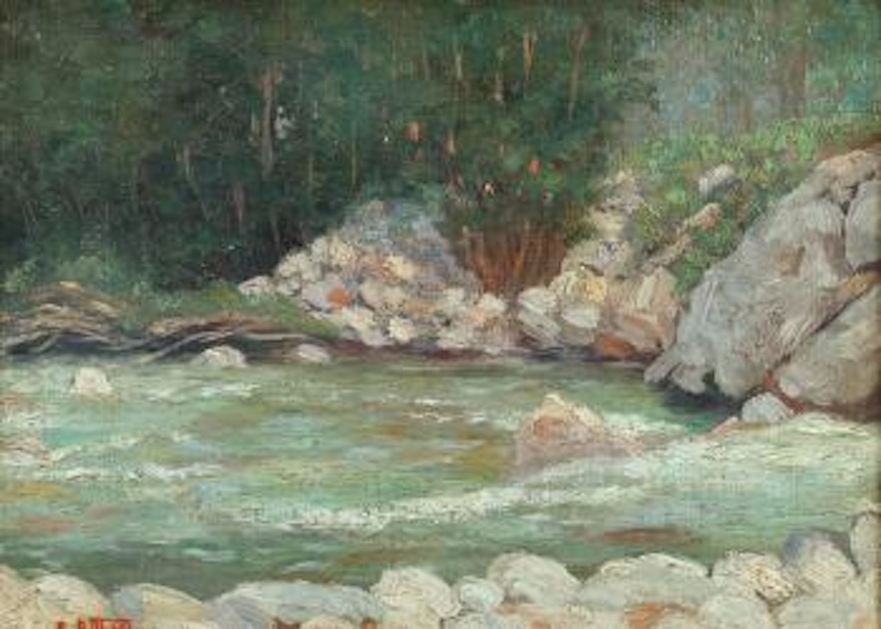 Rushing river by Edward Henry Potthast