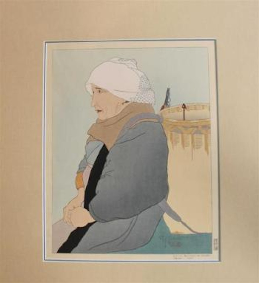 Vieille Marchand de Carpes by Paul Jacoulet
