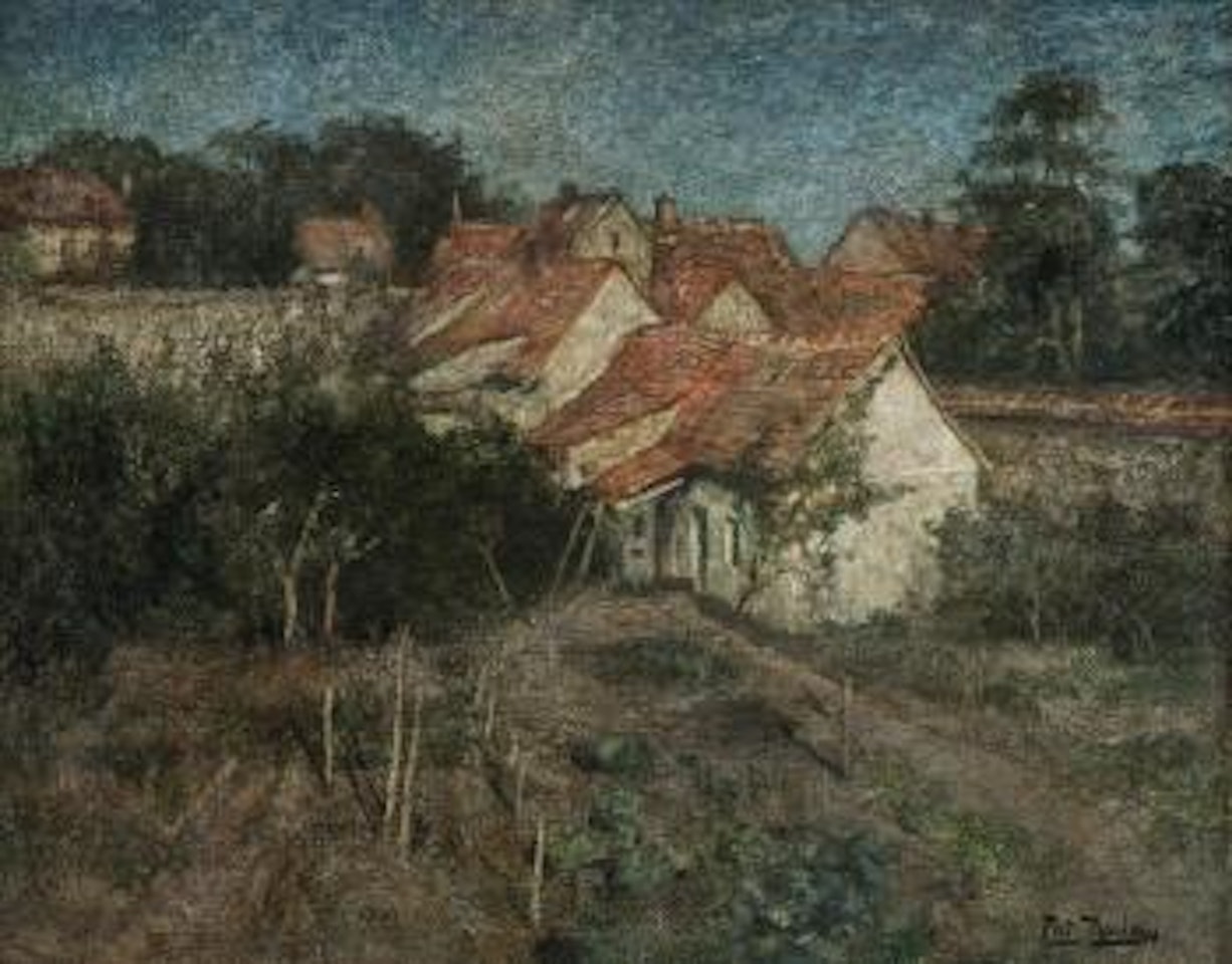 Fransk landsby by Fritz Thaulow