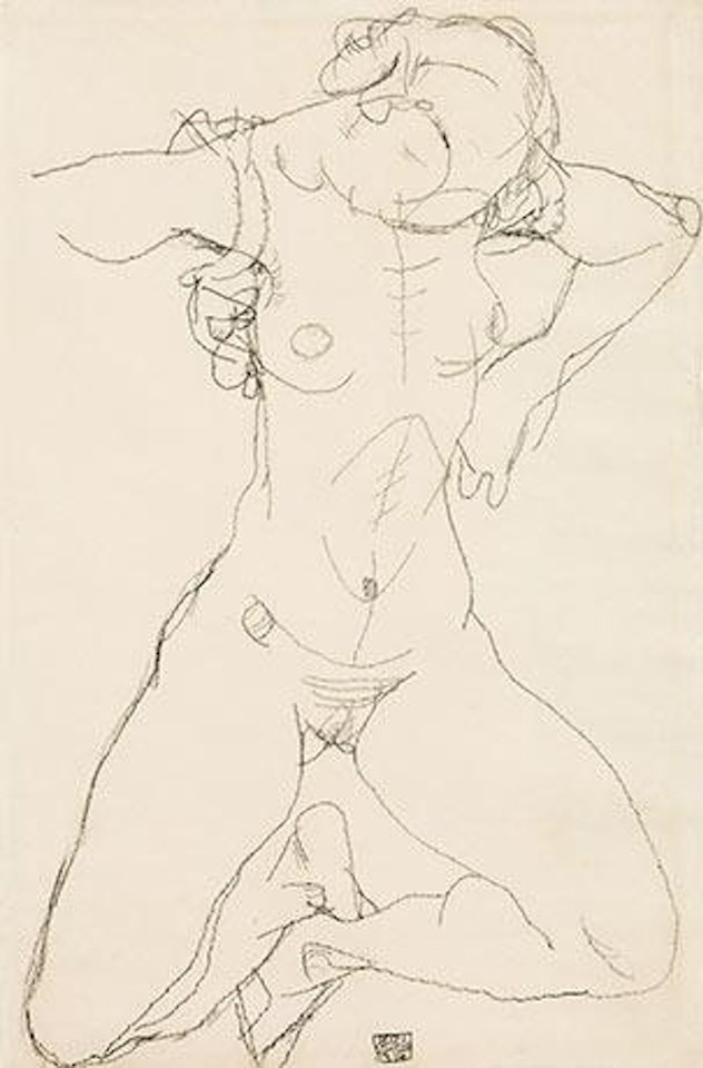 Frauenakt by Egon Schiele