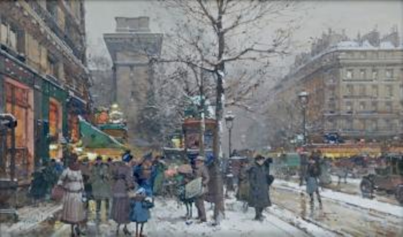Paris, La Porte Saint-Denis by Eugene Galien-Laloue