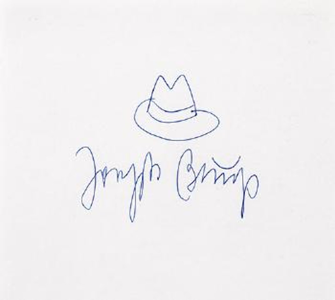 Signatur mit Zeichnung by Joseph Beuys