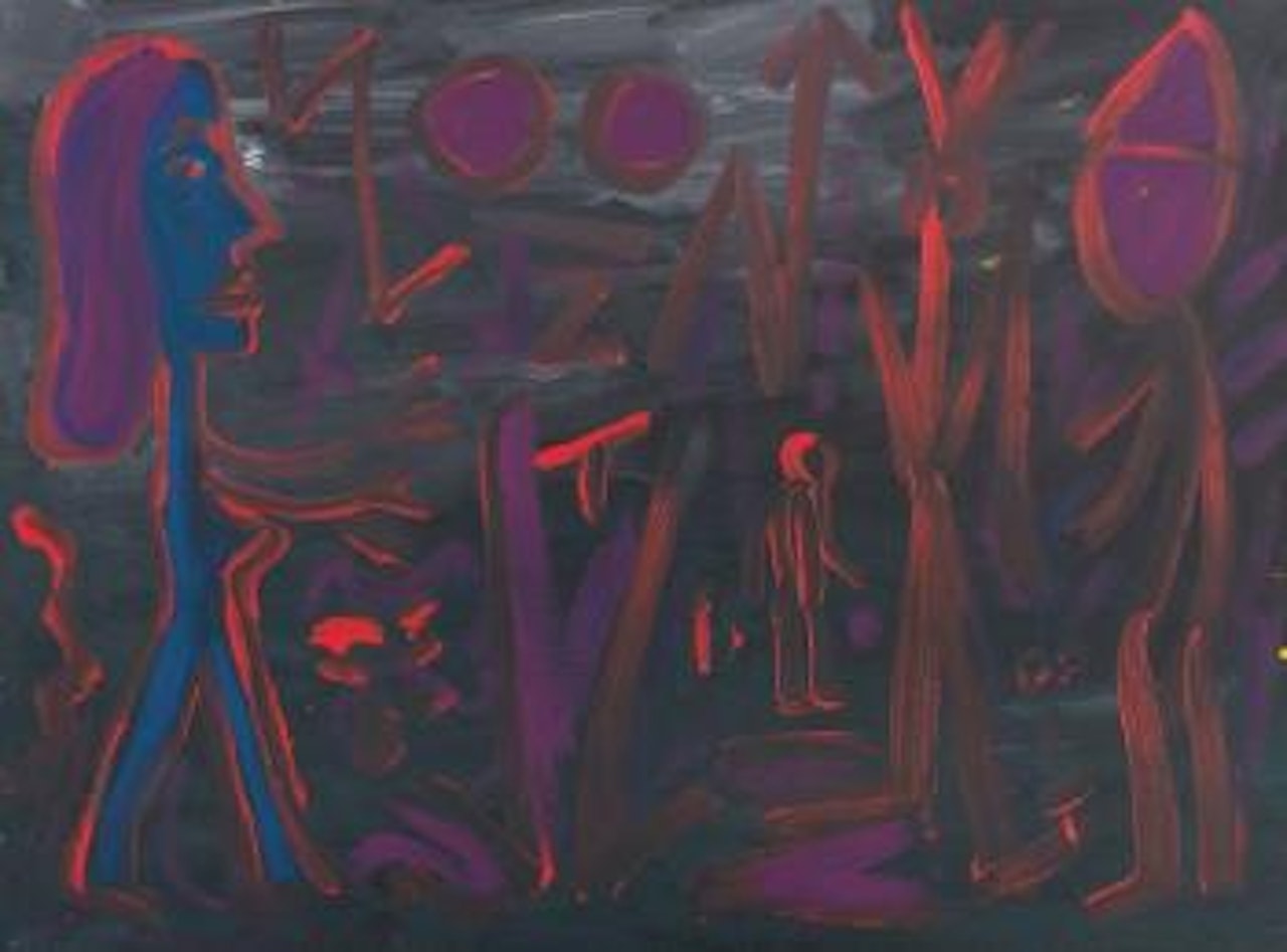 Pabst und Frau by A.R. Penck