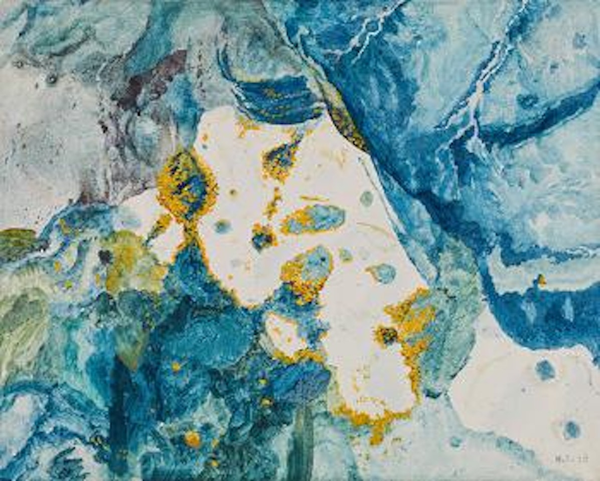 Durchblick durch blaue Gegend by Max Weiler