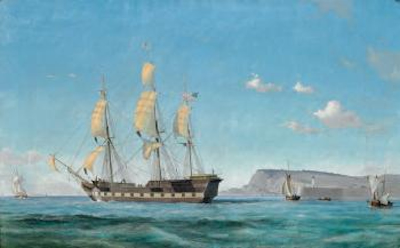 Ship portraits of the 'Bavaria', New York, USA by Anton Melbye
