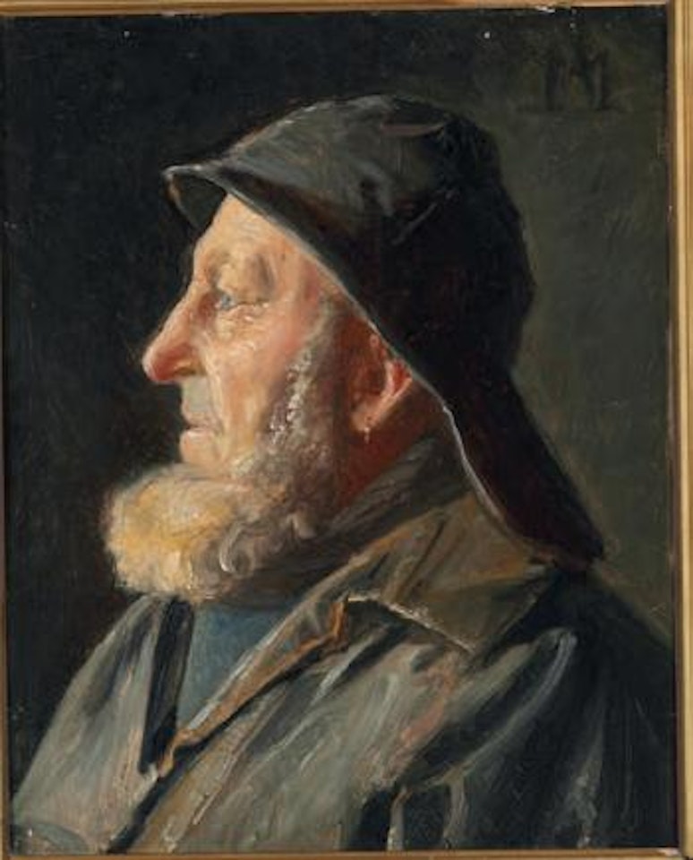 The fisherman Ole Svendsen from Skagen seen in profile by Michael Ancher