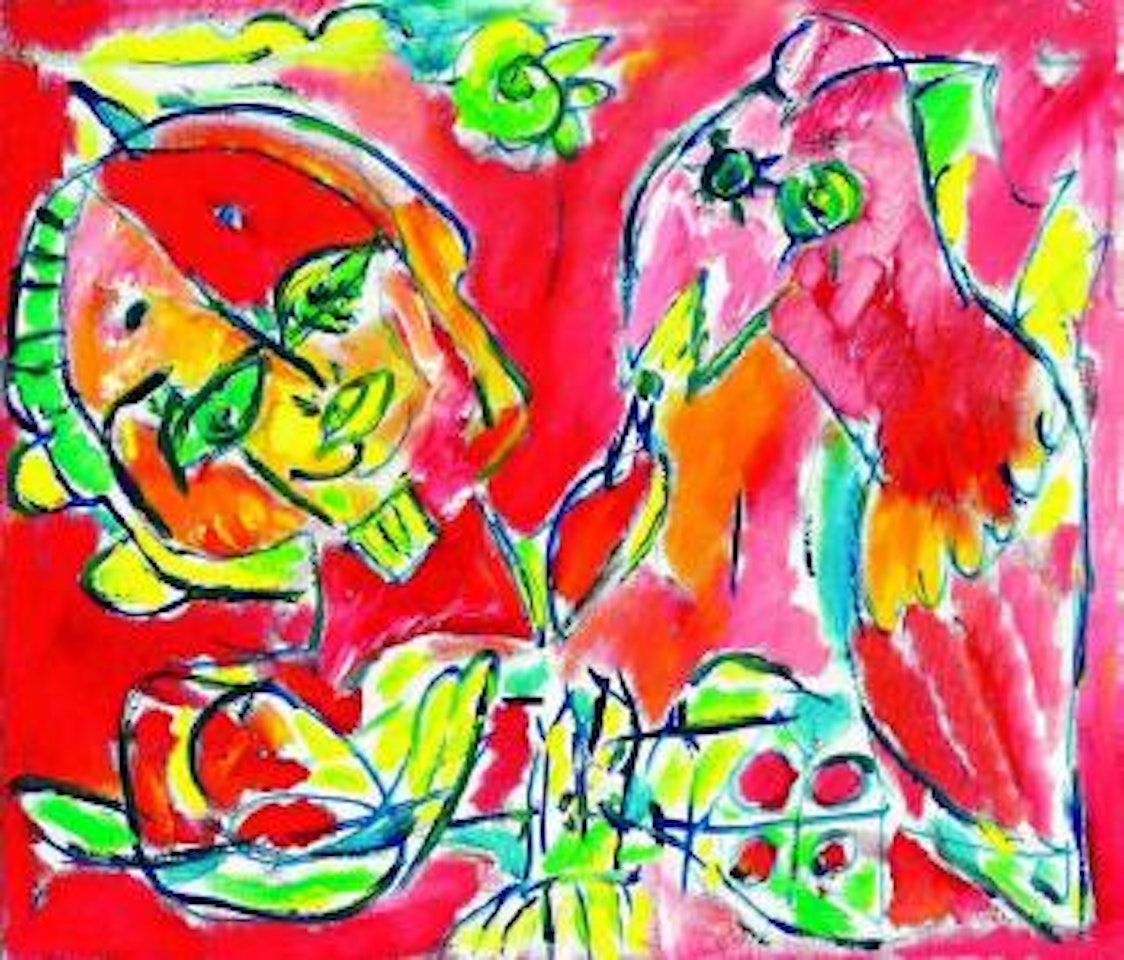 Pigen og Fuglen (The Girl and the Bird), November 1991 by Carl-Henning Pedersen
