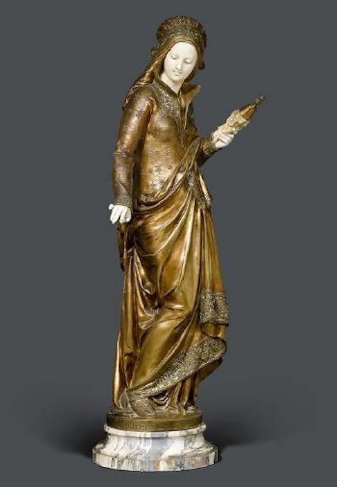 Une Femme Filant La Laine by Albert-Ernest Carrier-Belleuse