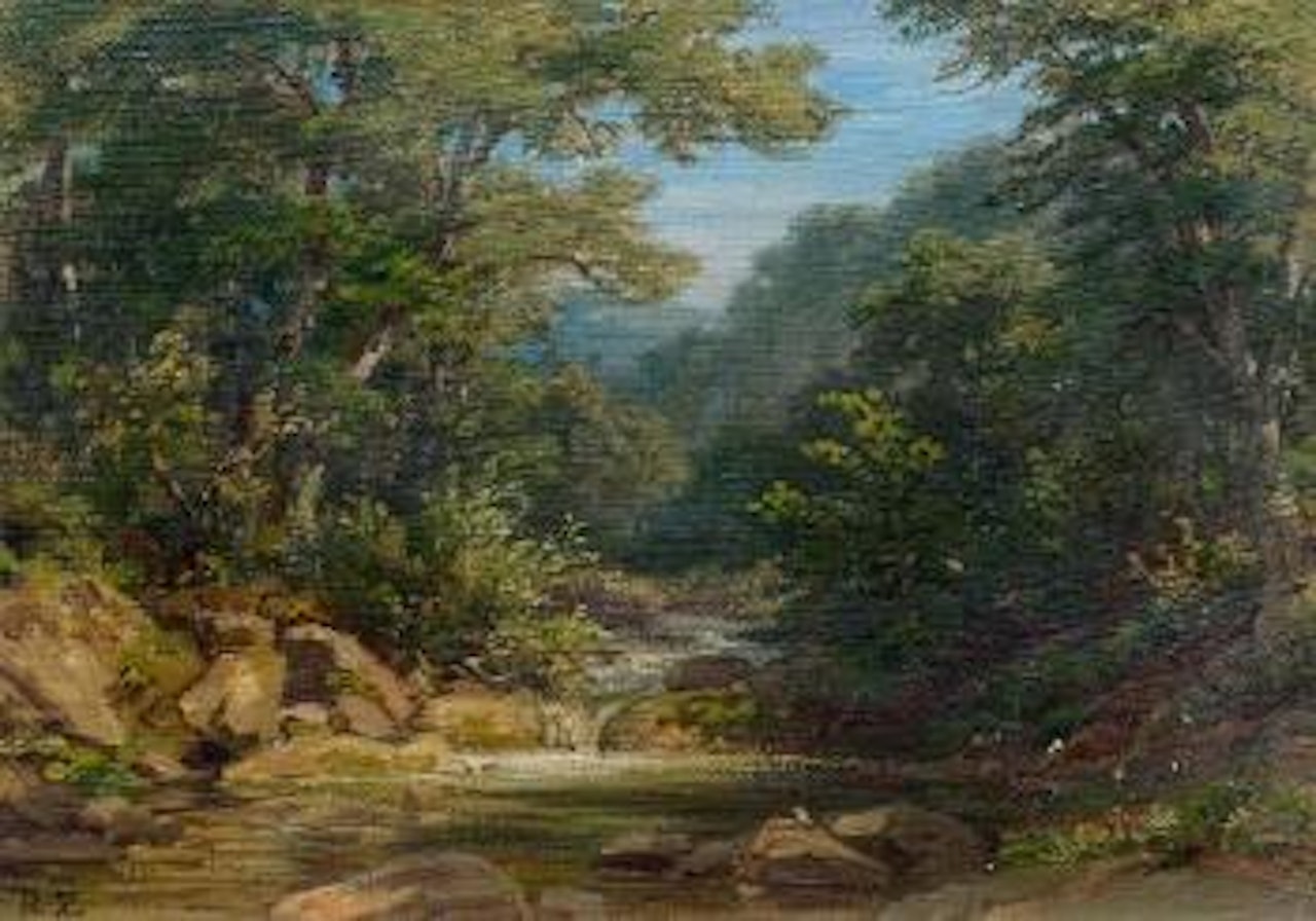 A Mountain Stream by Robert Zünd