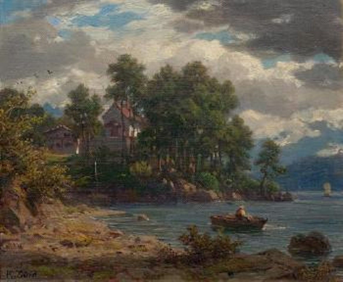 Lake party at Lake Lucerne by Robert Zünd