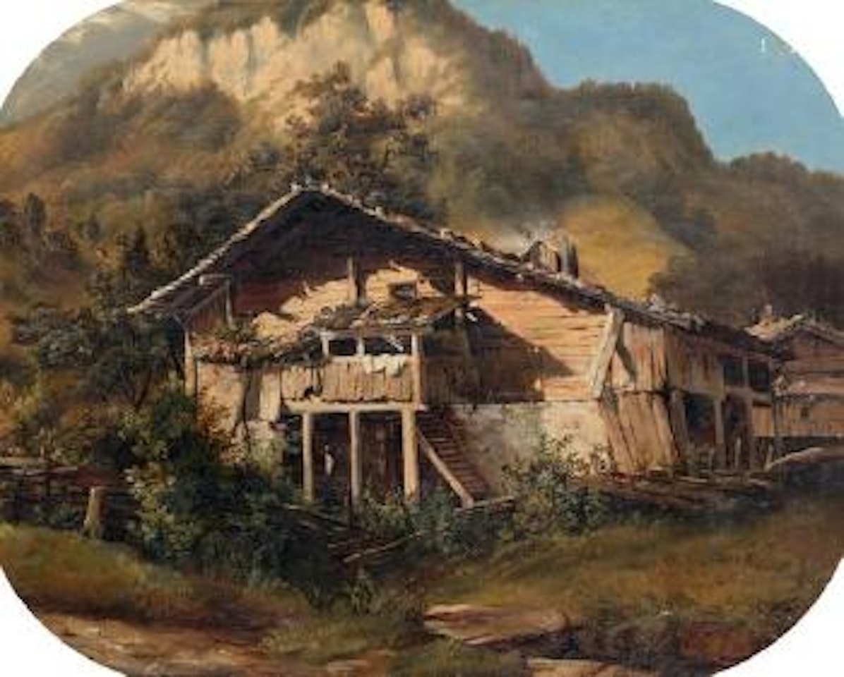 Fermette de montagne by Alexandre Calame