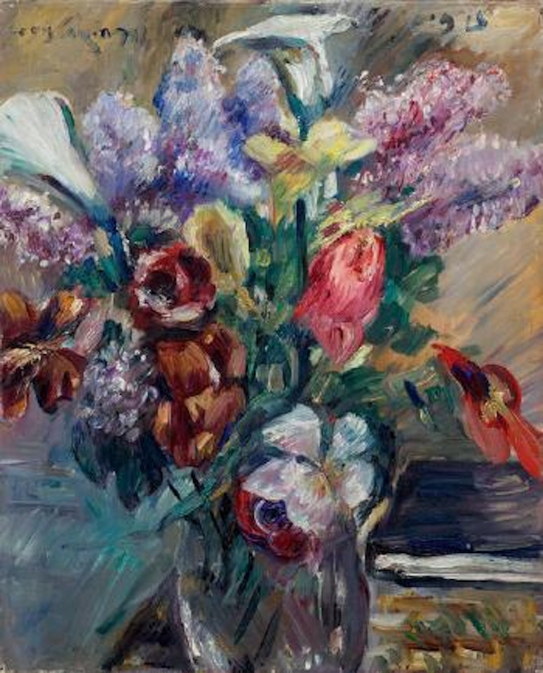 Tulpen, Flieder und Kalla by Lovis Corinth