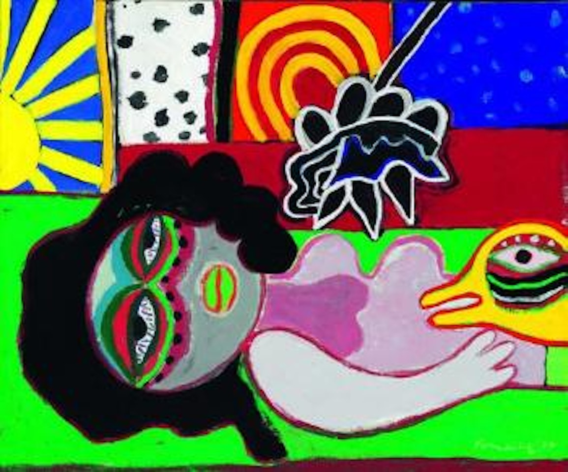 La femme au lebres peintes (The woman with
painted lips) by Corneille