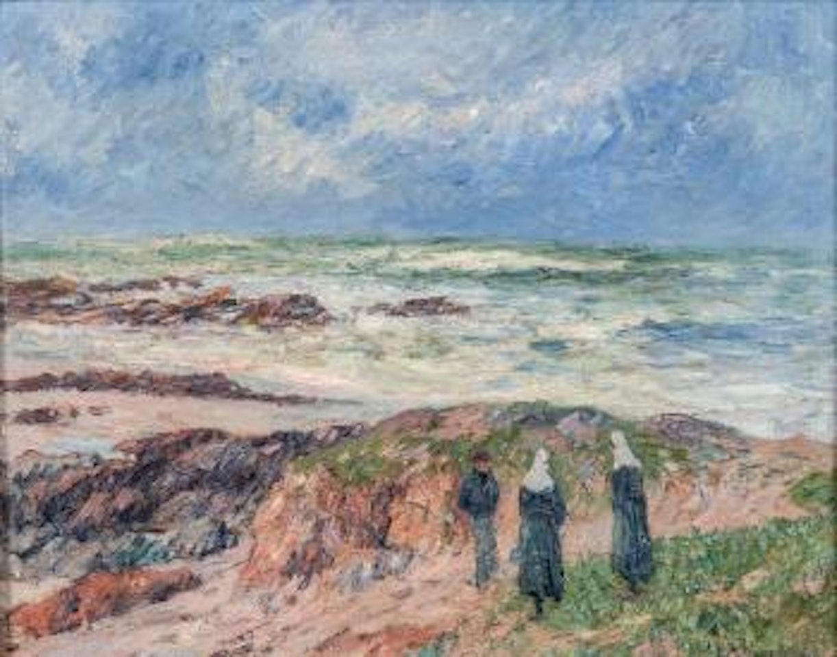 Côte bretonne, gros temps by Henry Moret