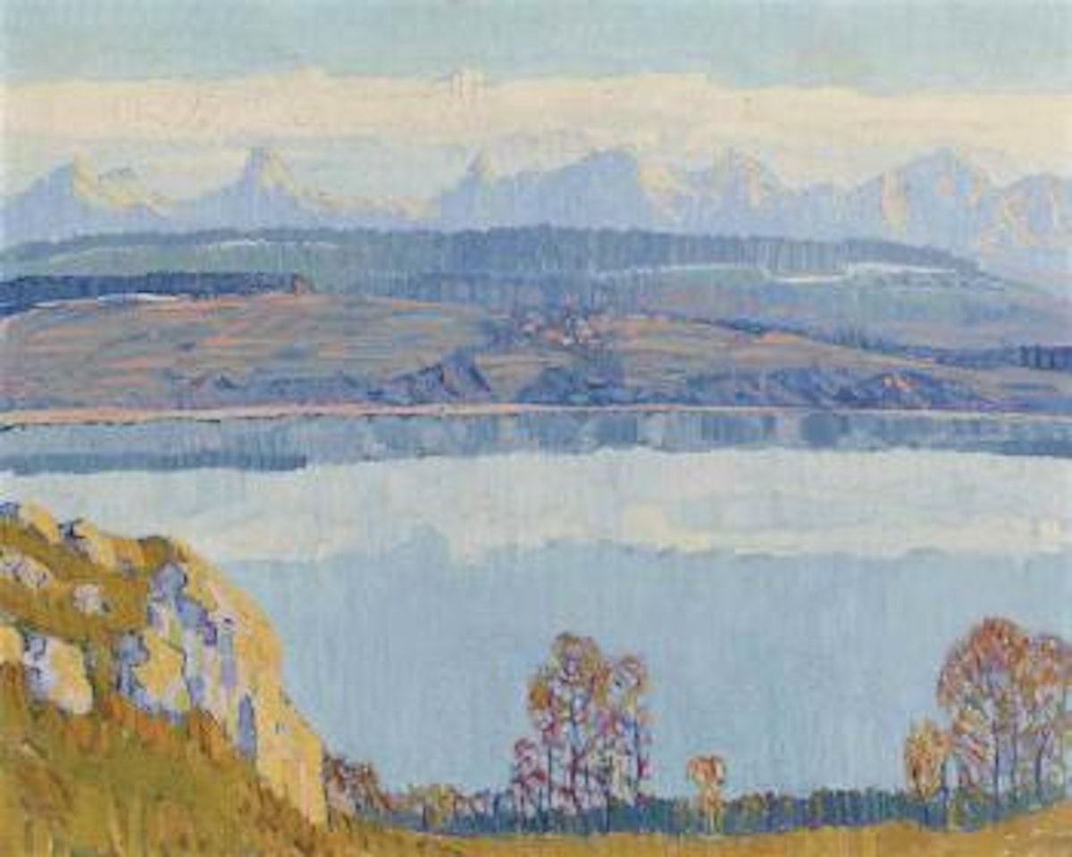 Bielersee mit Blick auf Berner Alpen by Ernst Geiger