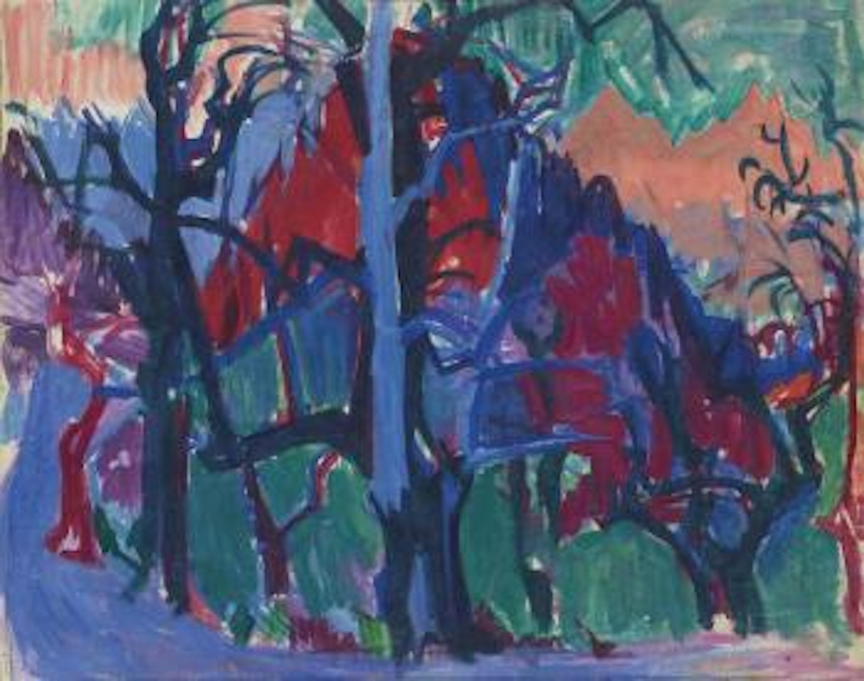 Landschaft mit Kastanienbäumen by Albert Müller
