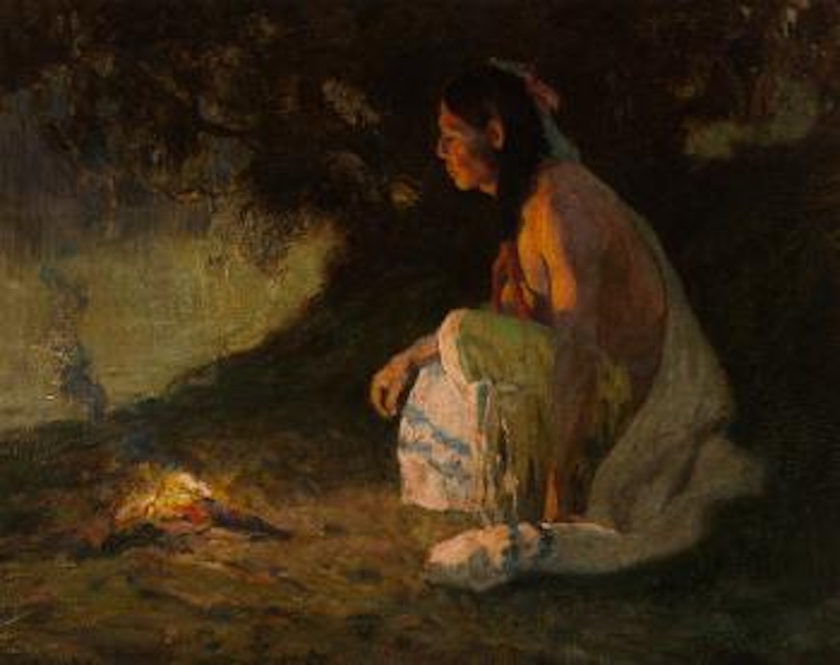 The Evening Camp by E. Irving Couse