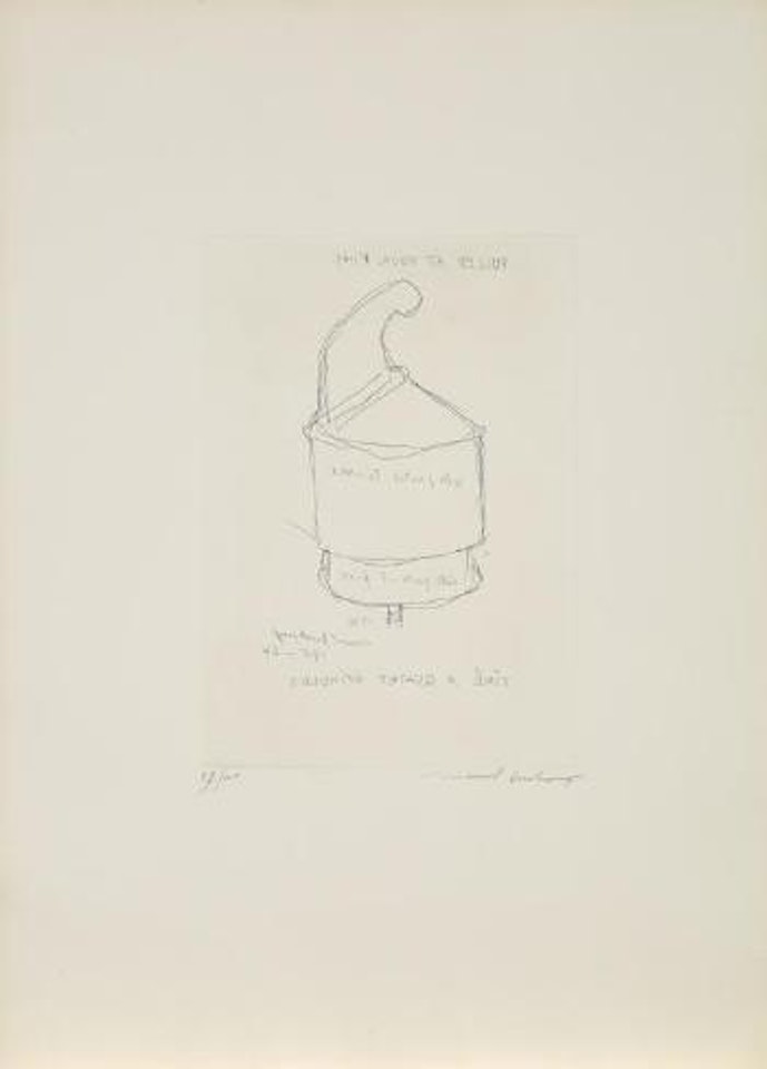 Pullet at four pins by Marcel Duchamp