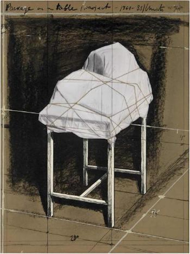 Package on a table: Project by Christo