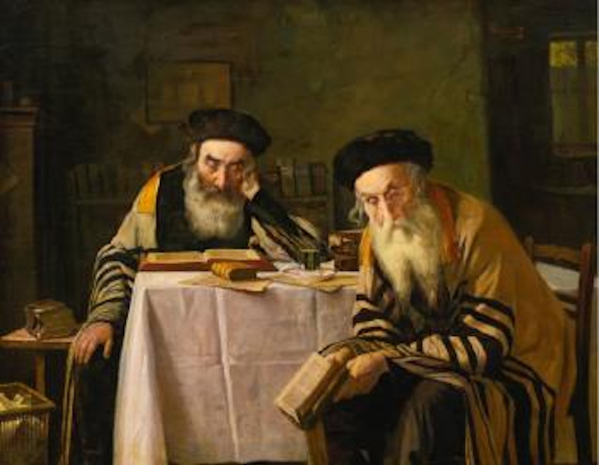 Rabbis at a table by Alois Heinrich Priechenfried