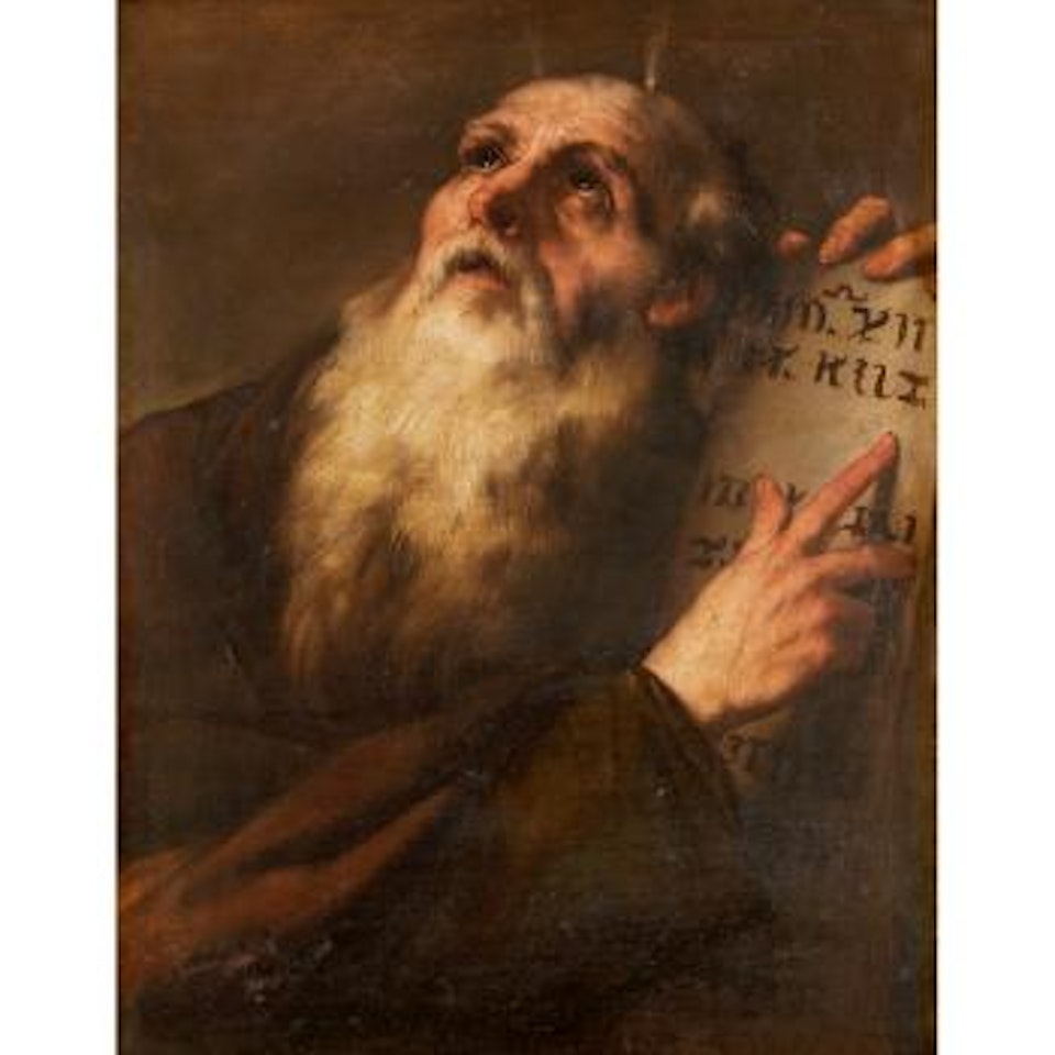 Moses Holding The Ten Commandments by Circle of Luca Giordano