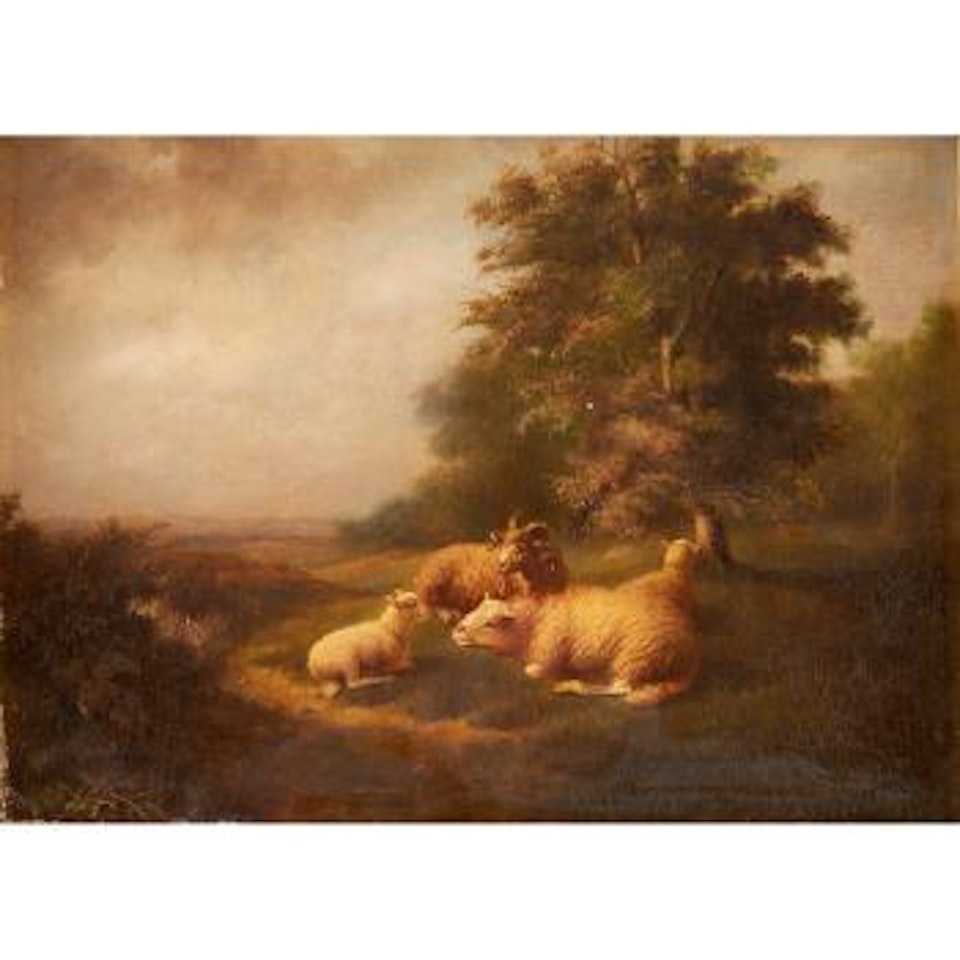 Sheep In A Meadow by Eugène Joseph Verboeckhoven