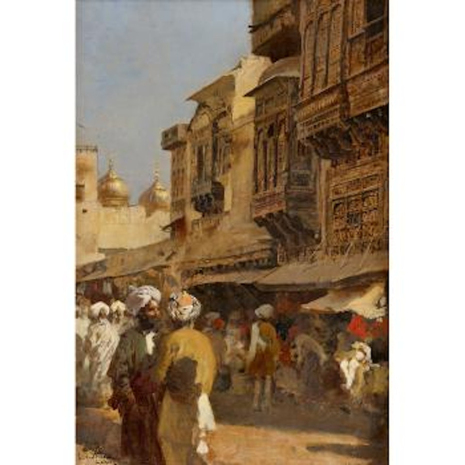Market Scene, Lahore by Edwin Lord Weeks